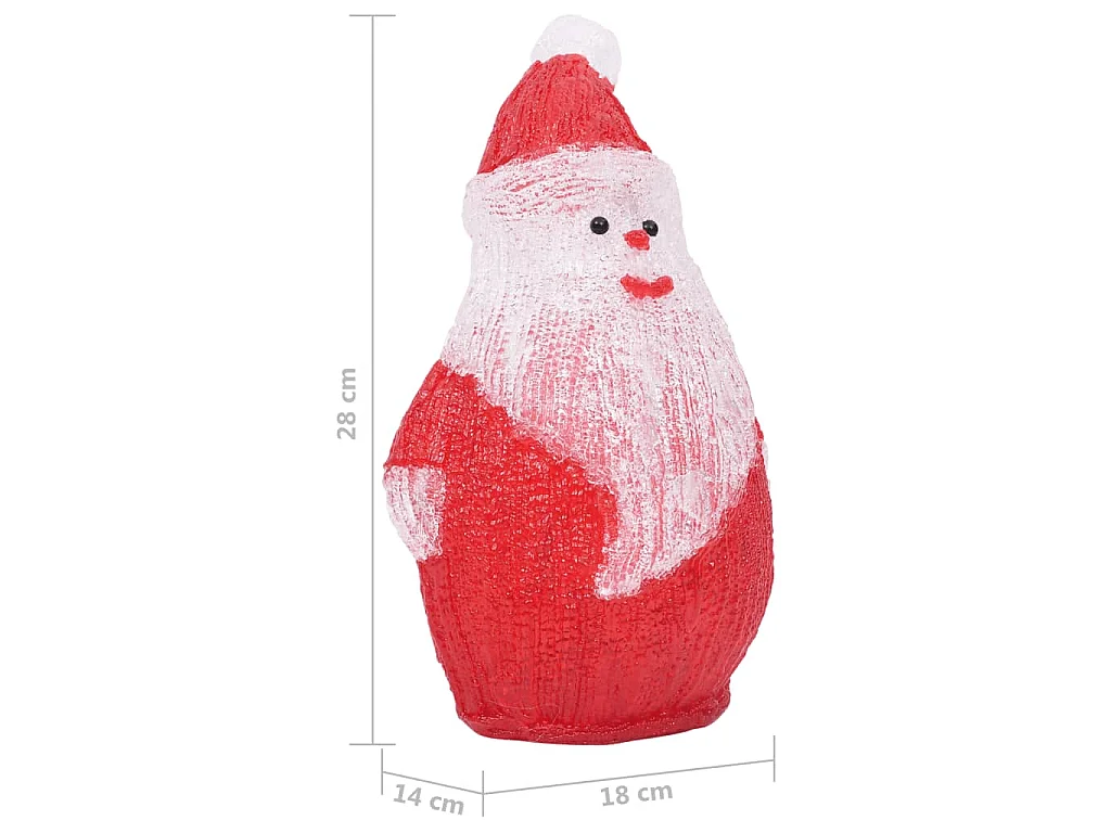 LED-Weihnachtsmann Acryl Indoor und Outdoor 28 cm