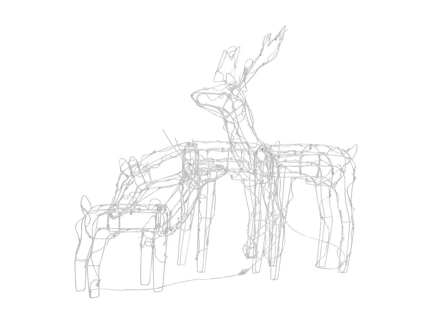 Cordon lumineux de Noël 3 pcs Rennes 229 LED