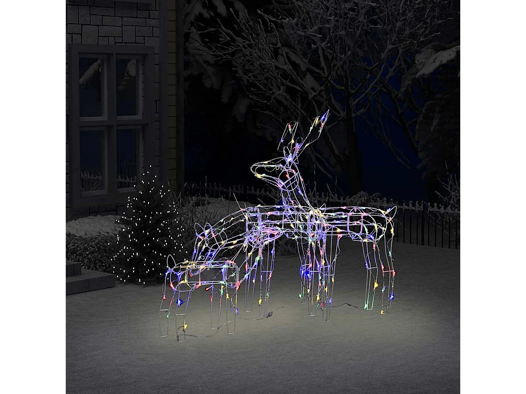Decorazioni di Natale a Forma di Renne 3 pz 229 LED