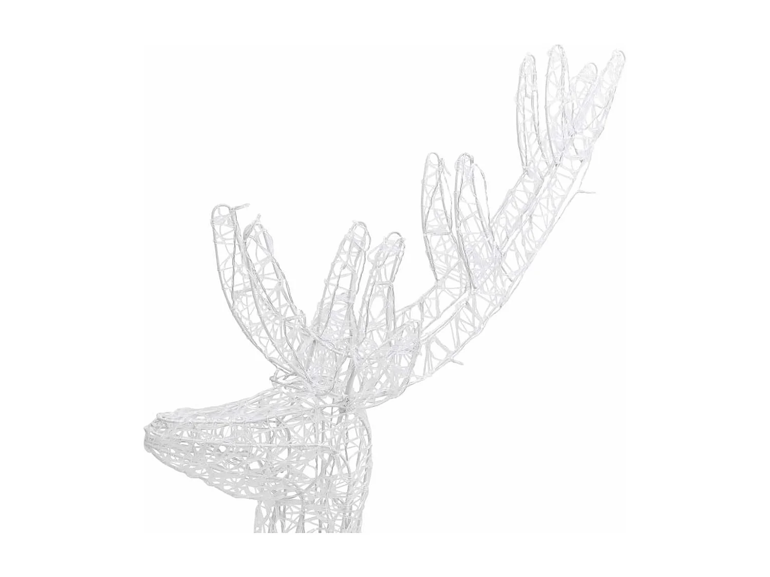 Renne de Noël XXL Acrylique 250 LED 180 cm Blanc chaud