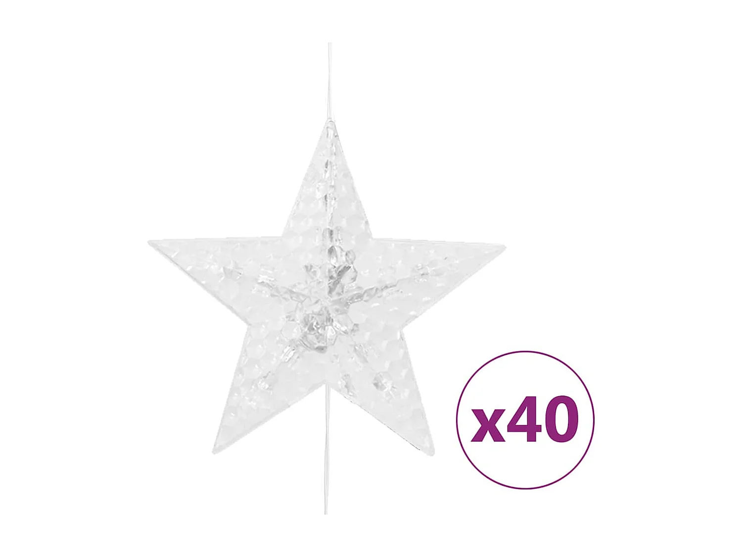 Cortina iluminação c/ estrelas 200 LEDs 8 funções azul