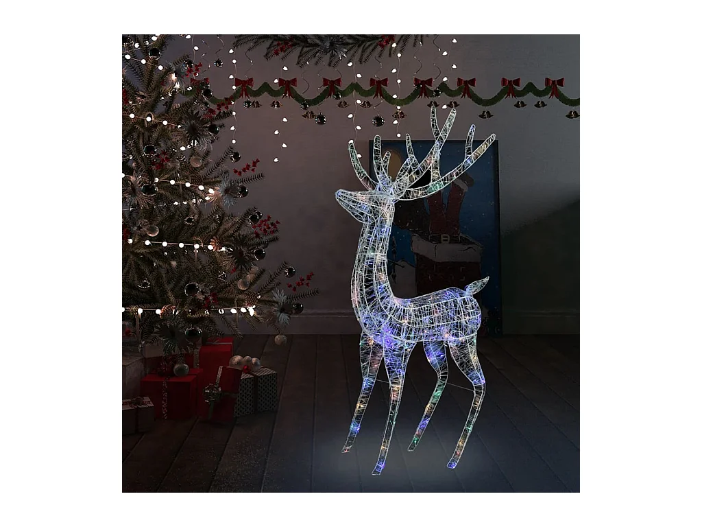 Renne de Noël XXL Acrylique 250 LED 180 cm Coloré