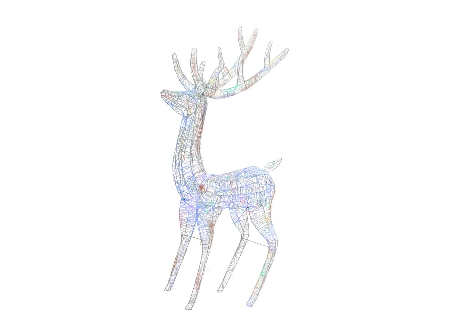 LED-Rentier XXL Acryl Weihnachtsdeko 250 LED 180 cm Mehrfarbig