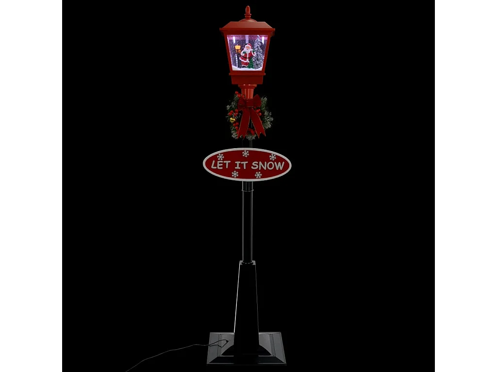 Farola de Navidad con Papá Noel y LED 180 cm