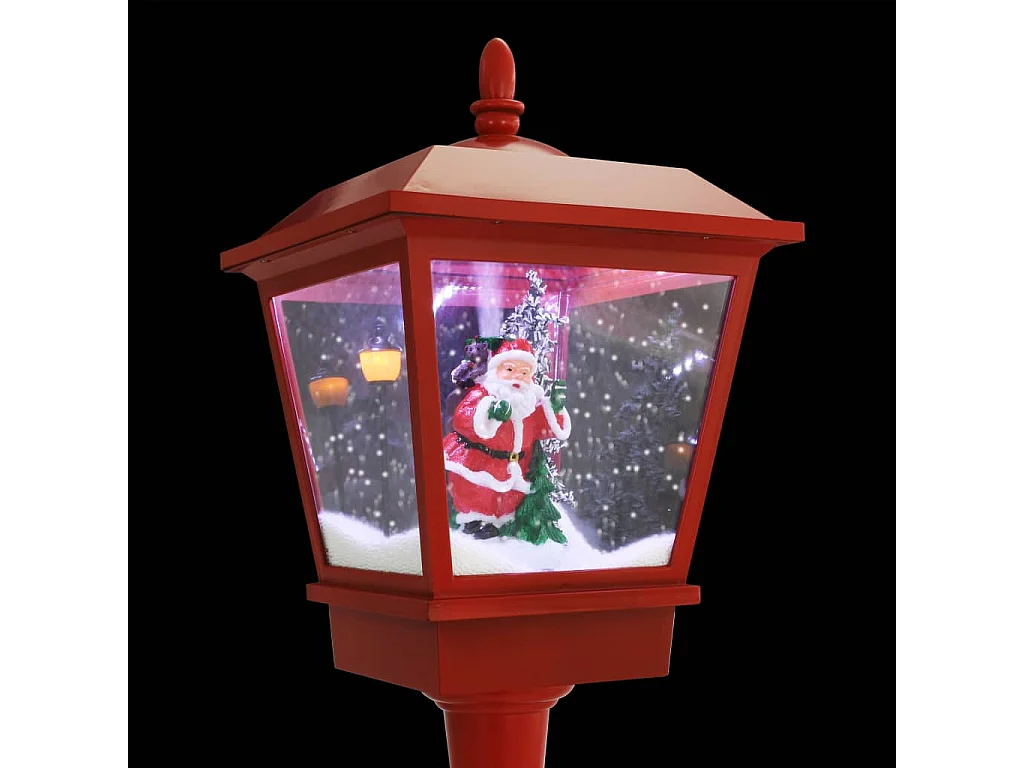 Farola de Navidad con Papá Noel y LED 180 cm