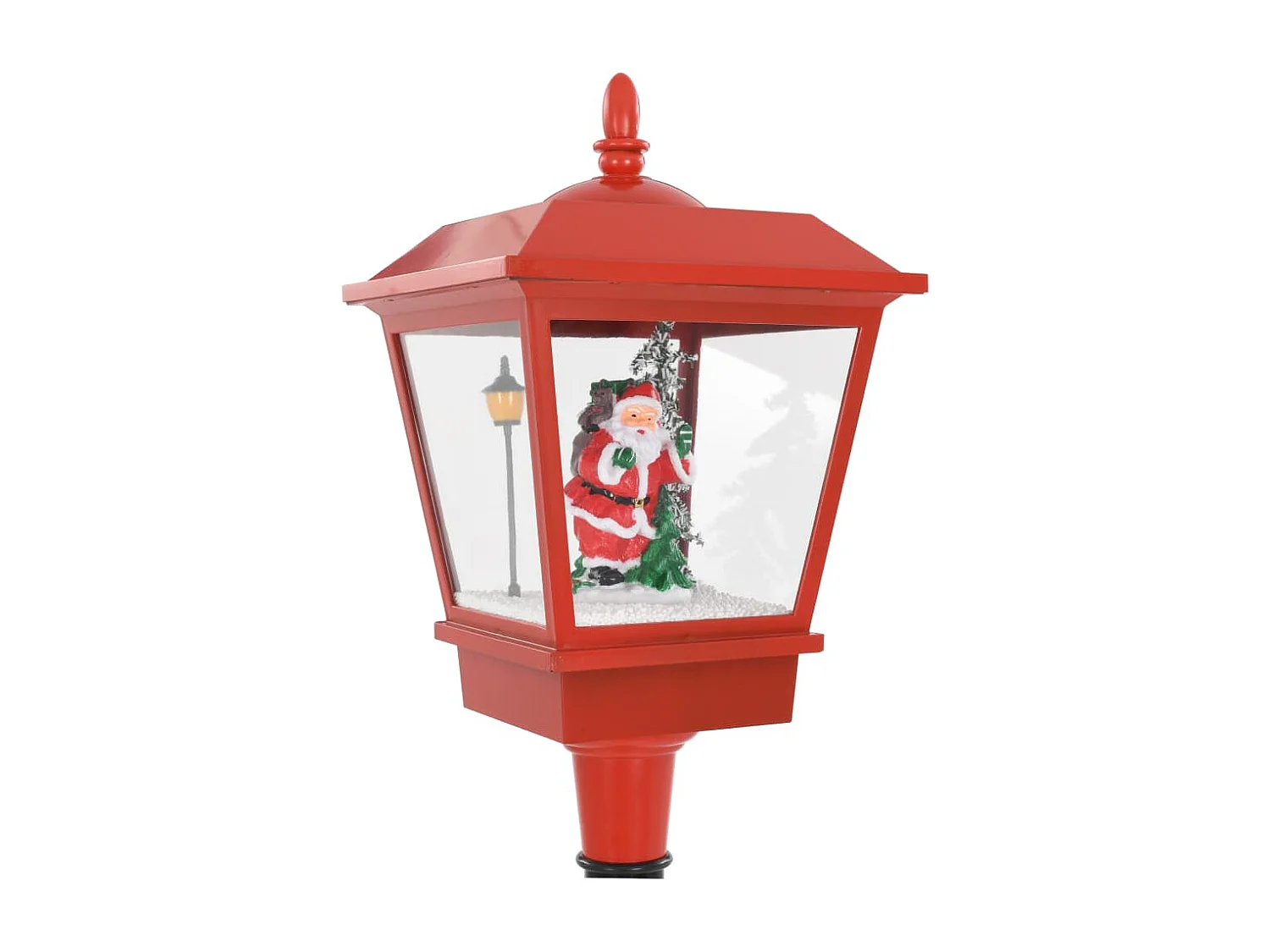 Farola de Navidad con Papá Noel y LED 180 cm