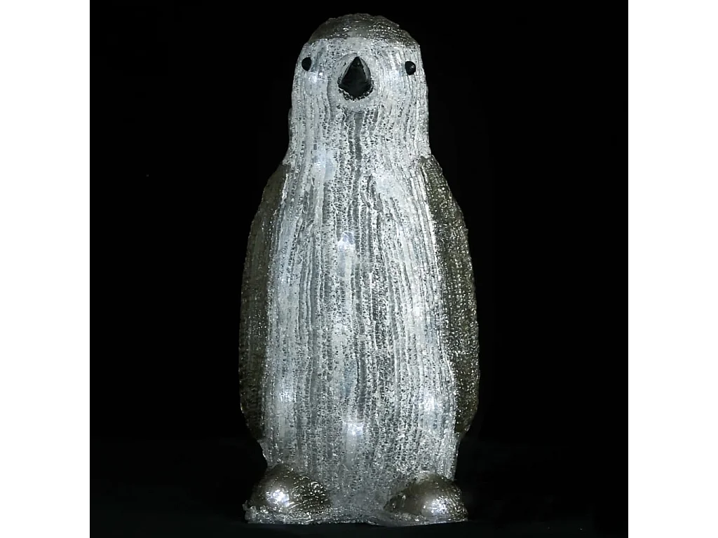 Silhouette de pingouin de Noël LED Acrylique 30 cm
