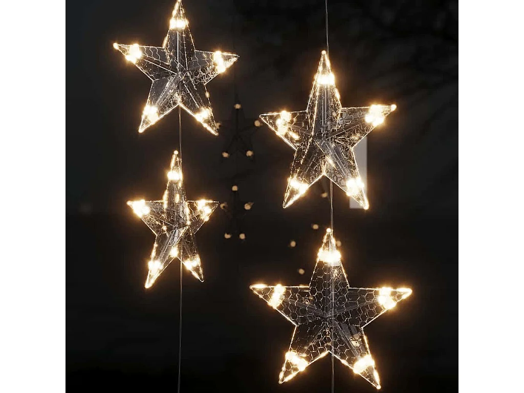 Guirlande lumineuse à étoiles LED 200LED Blanc chaud 8fonctions