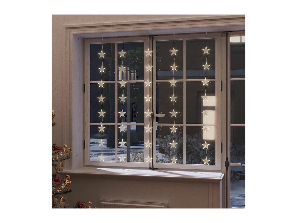 Guirlande lumineuse à étoiles LED 200LED Blanc chaud 8fonctions