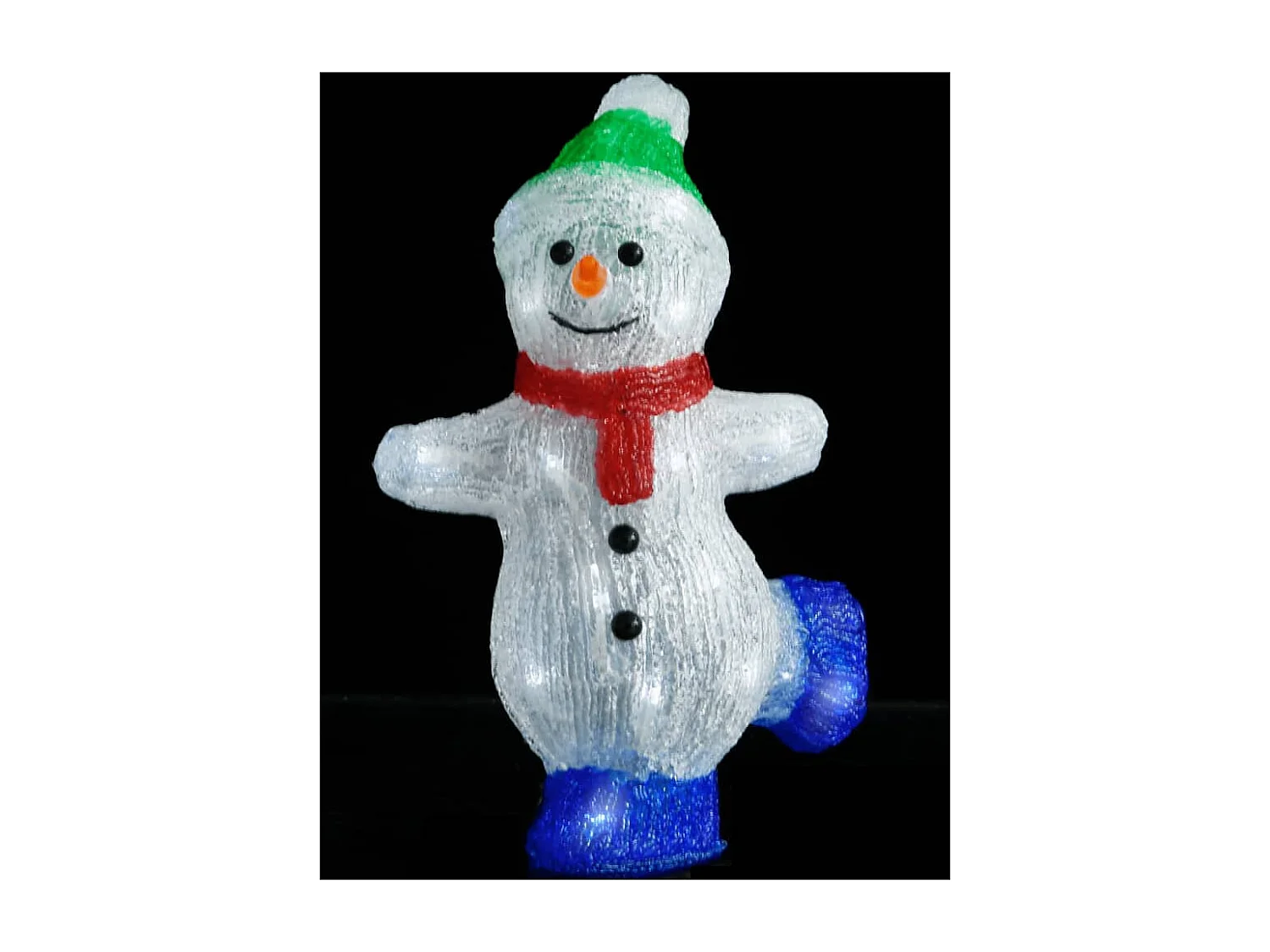 Pupazzo di Neve LED in Acrilico per Interno ed Esterno 30 cm