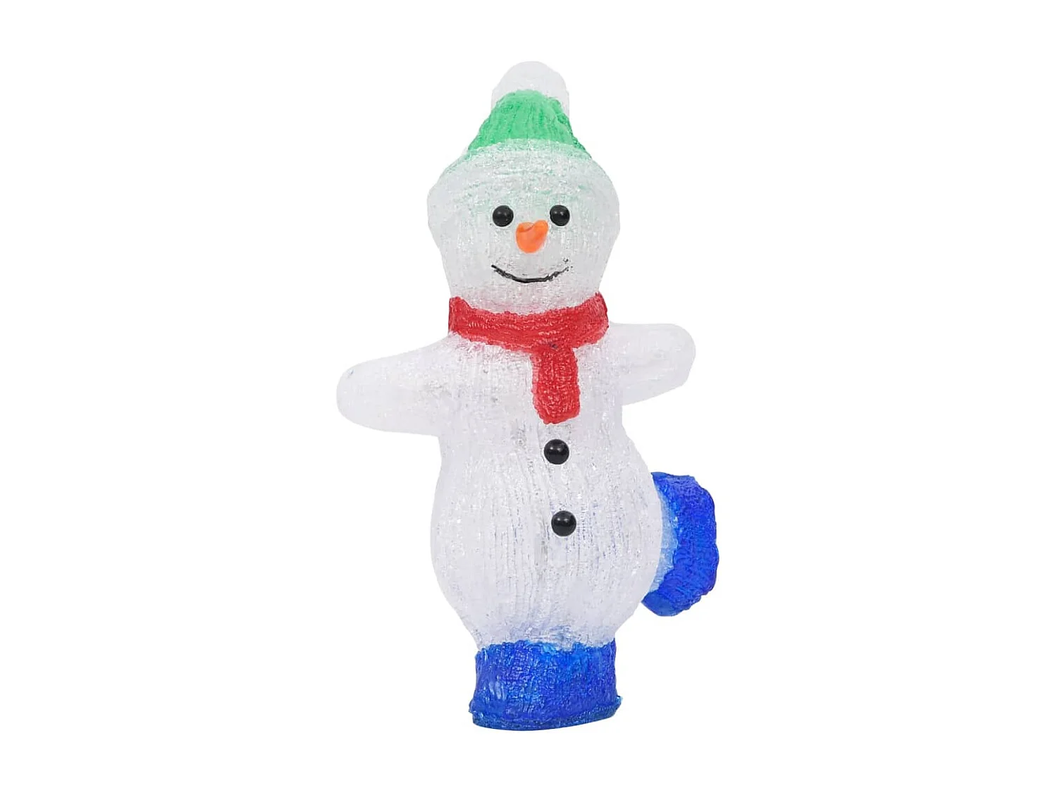 Silhouette de bonhomme de neige de Noël LED Acrylique 30 cm