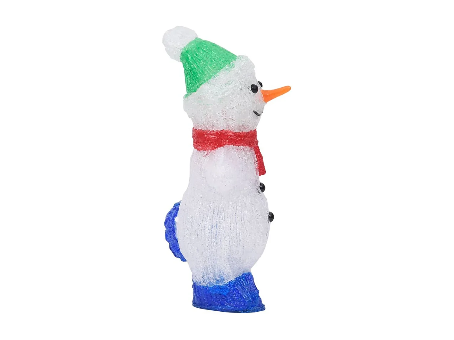 Silhouette de bonhomme de neige de Noël LED Acrylique 30 cm