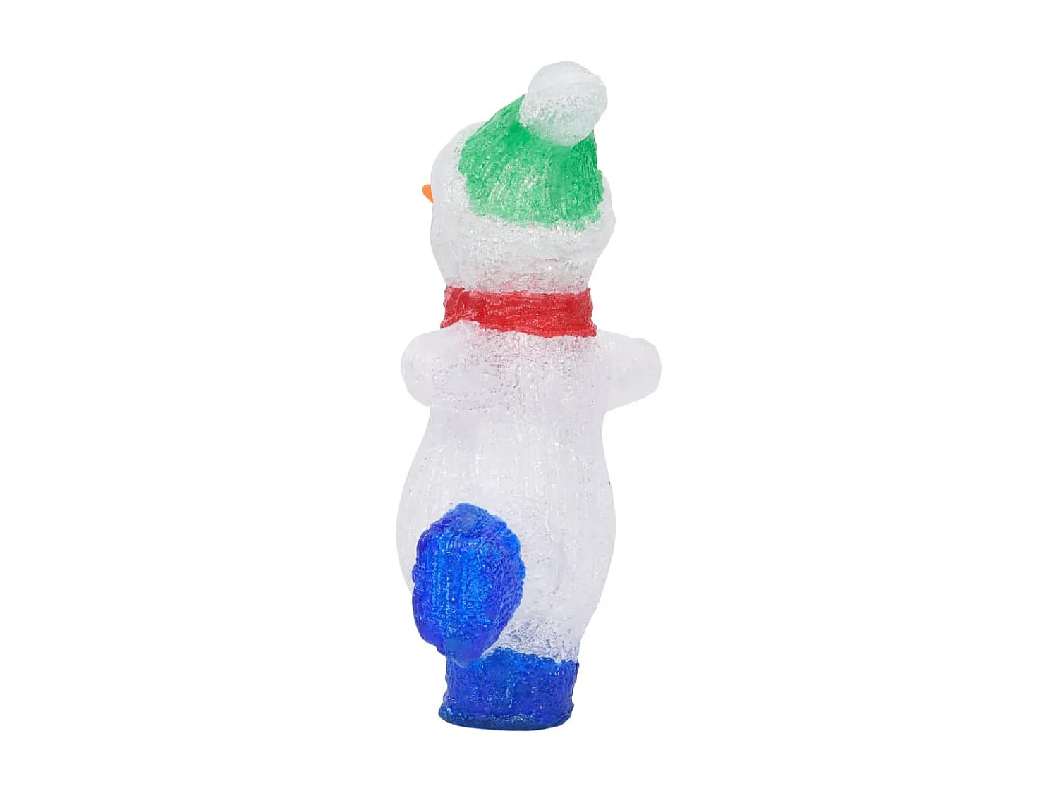 Silhouette de bonhomme de neige de Noël LED Acrylique 30 cm