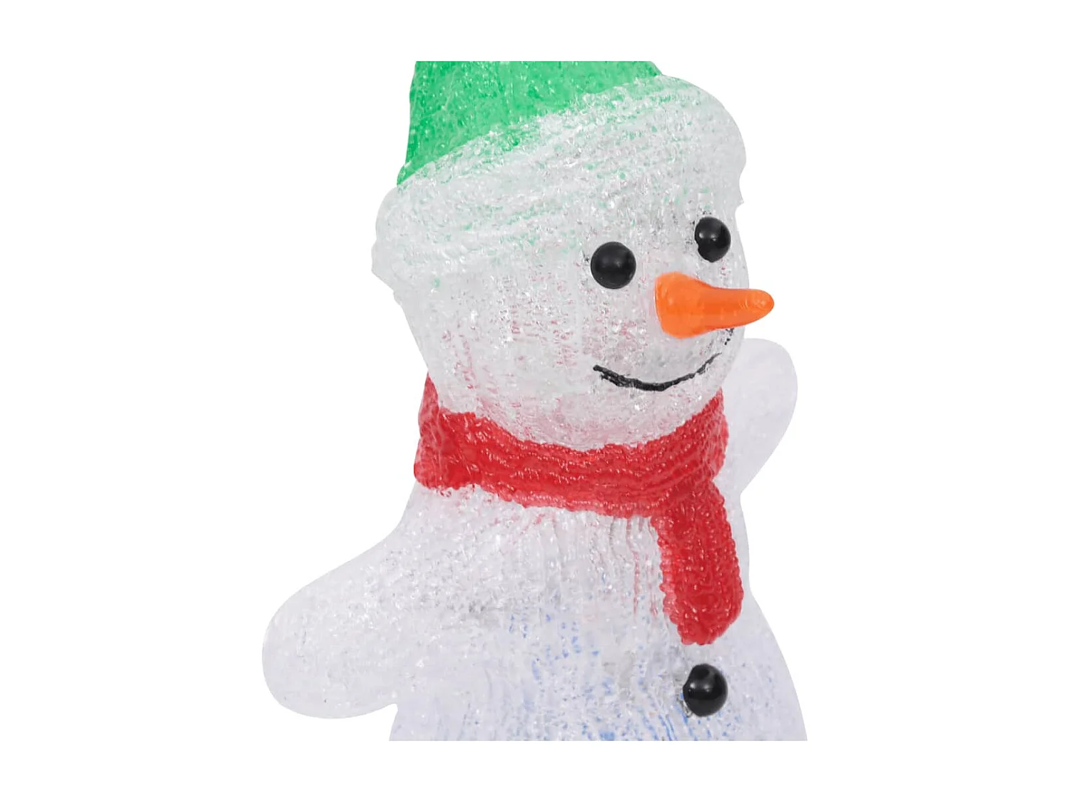 Silhouette de bonhomme de neige de Noël LED Acrylique 30 cm