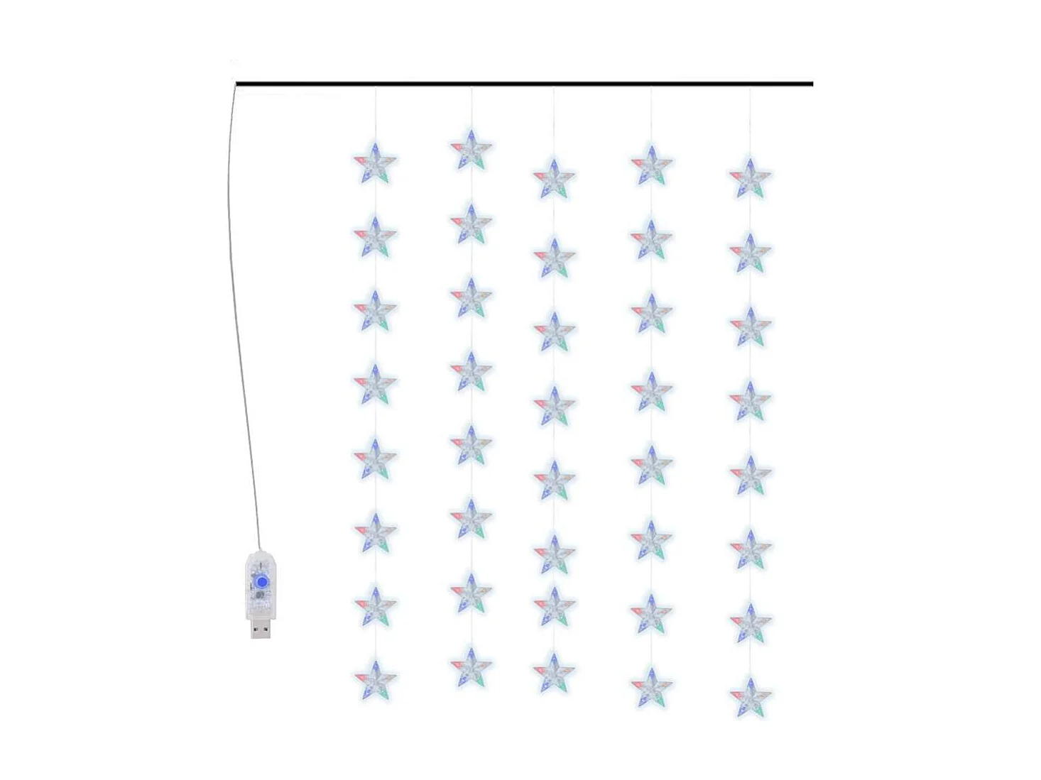 Guirlande lumineuse à étoiles LED 200 LED Coloré 8 fonctions