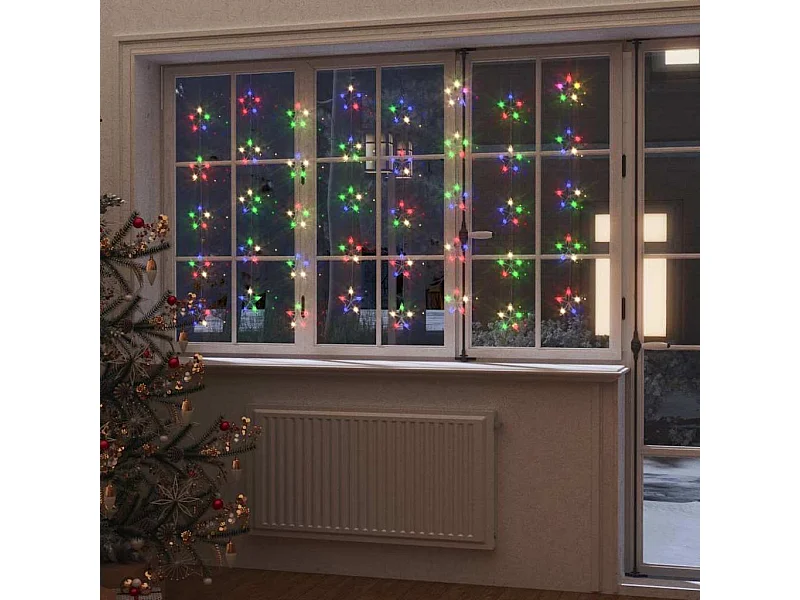 LED Sternenvorhang Lichterkette 200 LED Bunt 8 Funktionen