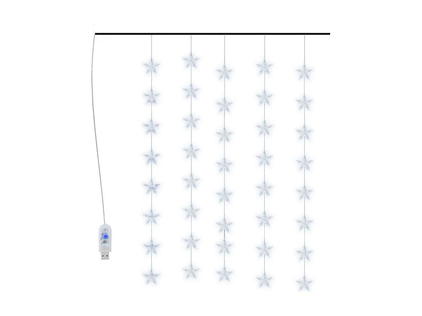 Guirlande lumineuse à étoiles LED 200 LED Blanc 8 fonctions