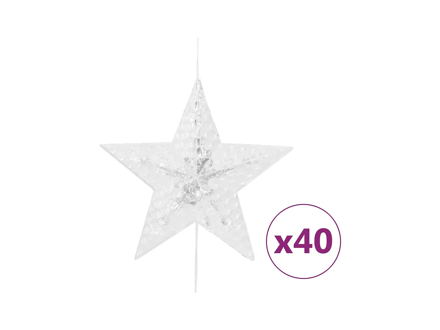 Cortina de luces estrellas 200 LEDs blanco frío 8 funciones