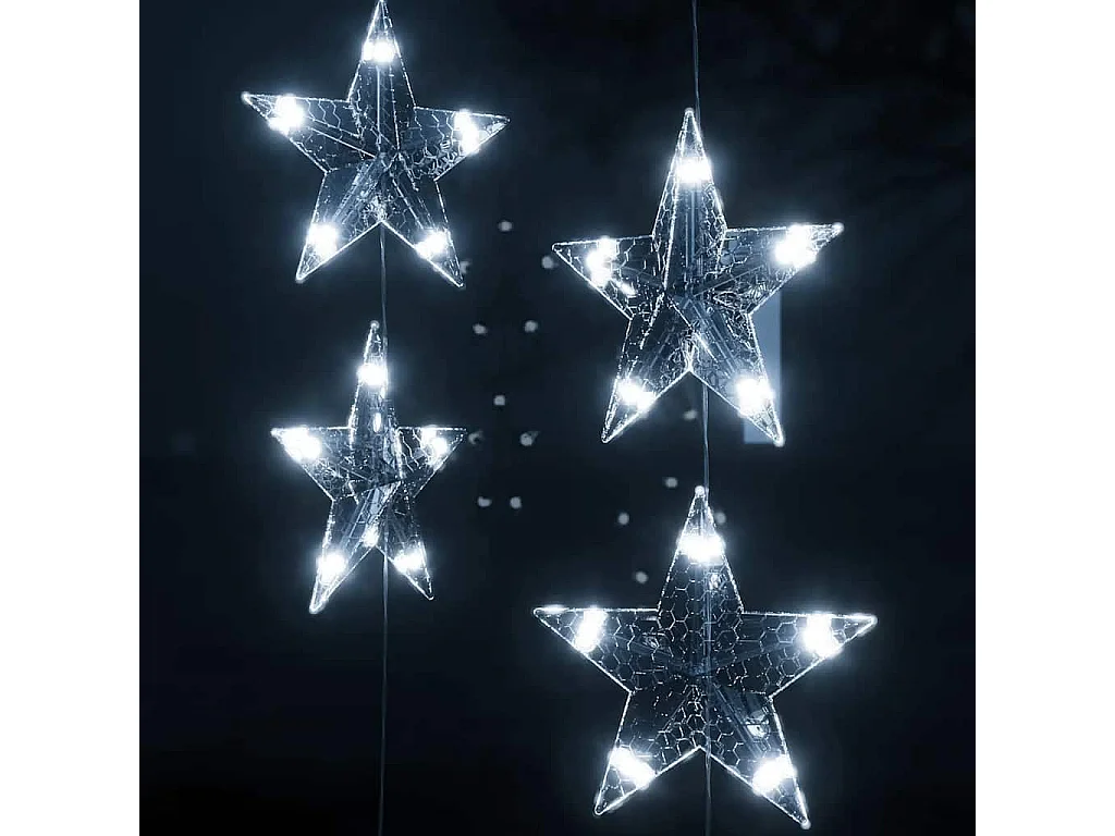 Luci Fatate a Stella a LED 200 LED Bianco Freddo 8 Funzioni