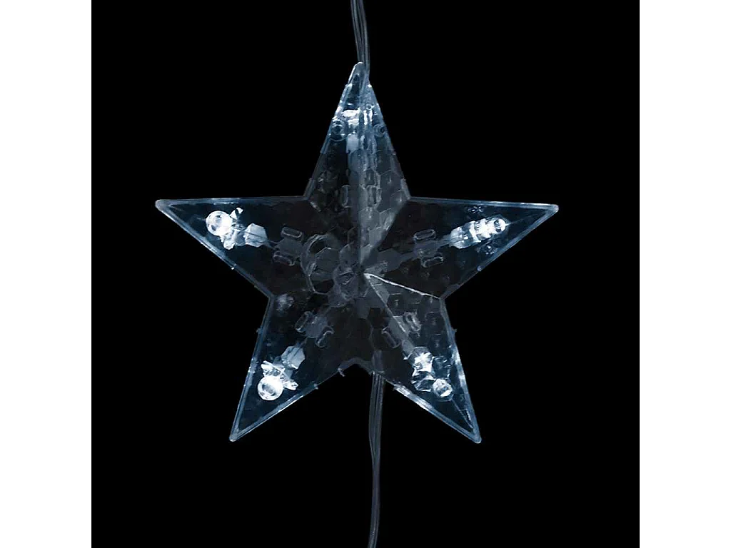 Luci Fatate a Stella a LED 200 LED Bianco Freddo 8 Funzioni