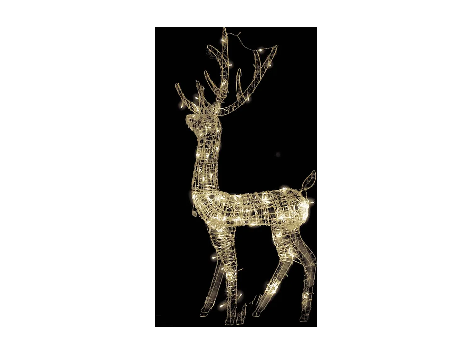 Renne de décoration de Noël Acrylique 140 LED blanc chaud 120 cm