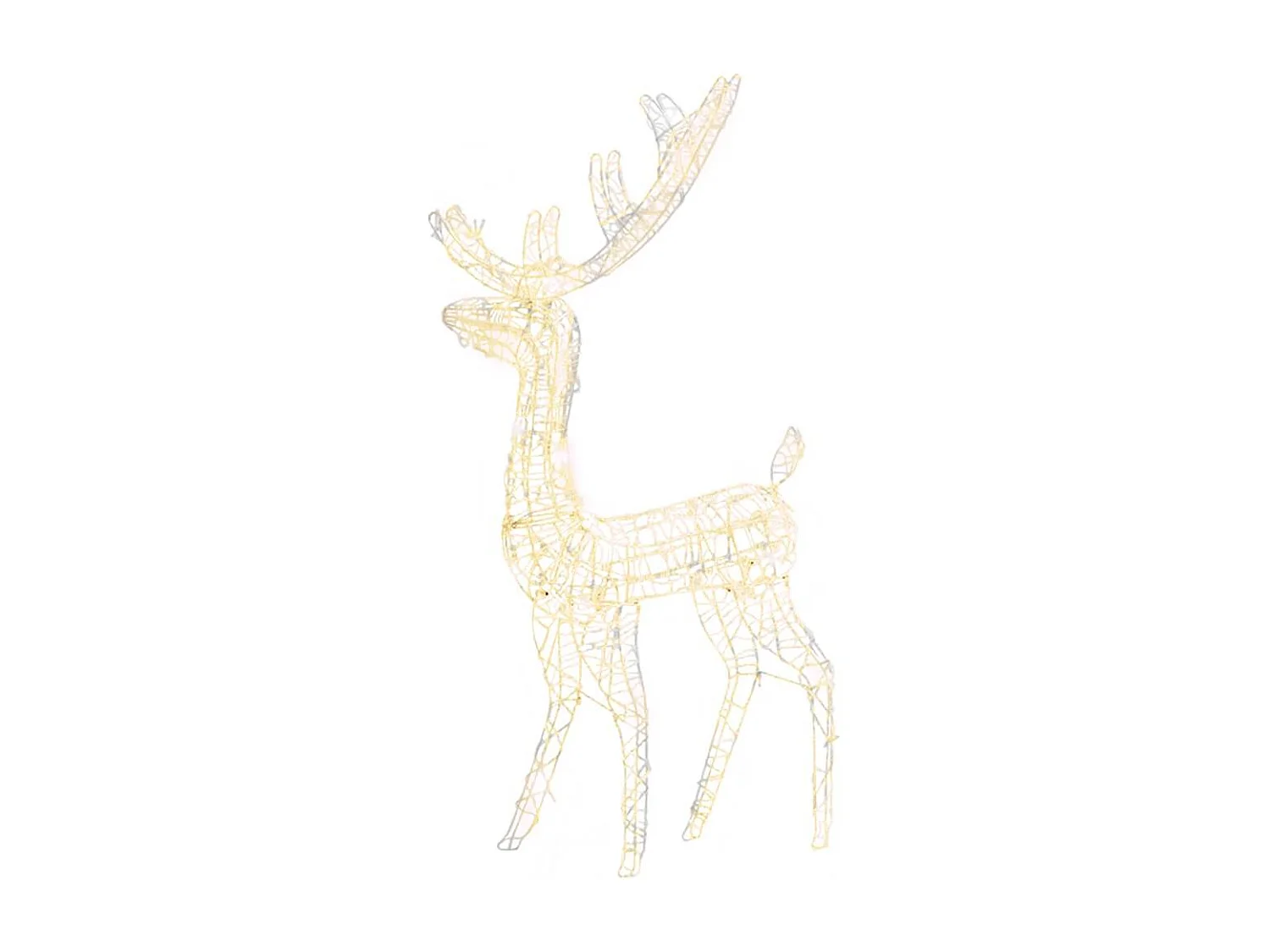 Kerstversiering rendier 140 LED's 120 cm acryl warmwit