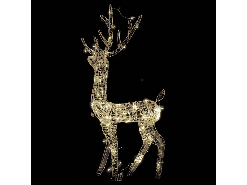 Kerstversiering rendier 140 LED's 120 cm acryl warmwit