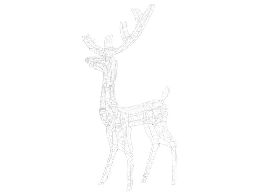 Kerstversiering rendier 140 LED's 120 cm acryl warmwit