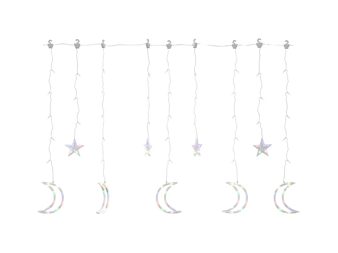 Lichtslinger ster en maan 138 LED's meerkleurig