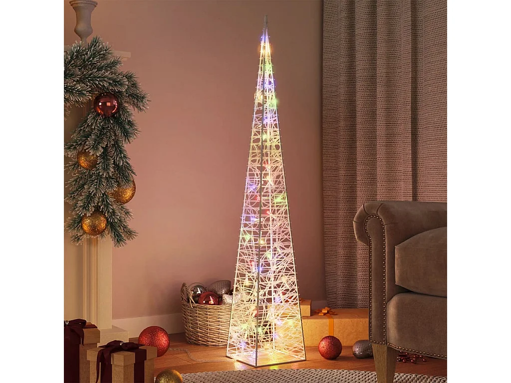 LED-Leuchtkegel Acryl Deko Mehrfarbig 120 cm