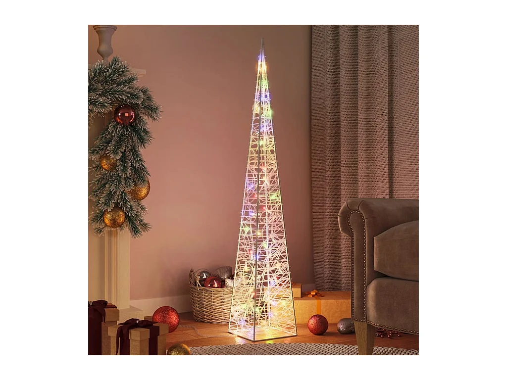 LED-Leuchtkegel Acryl Deko Mehrfarbig 120 cm