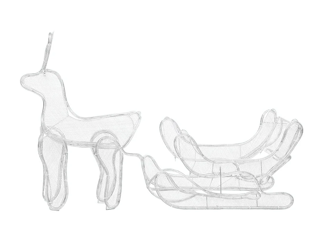 Iluminação de Natal formato rena e trenó com rede 432 luzes LED