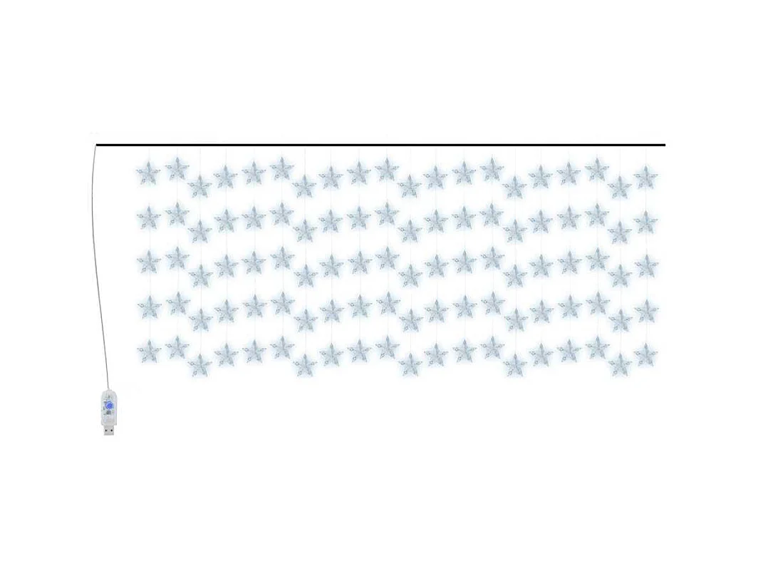 Guirlande lumineuse à étoiles LED 500 LED Blanc 8 fonctions