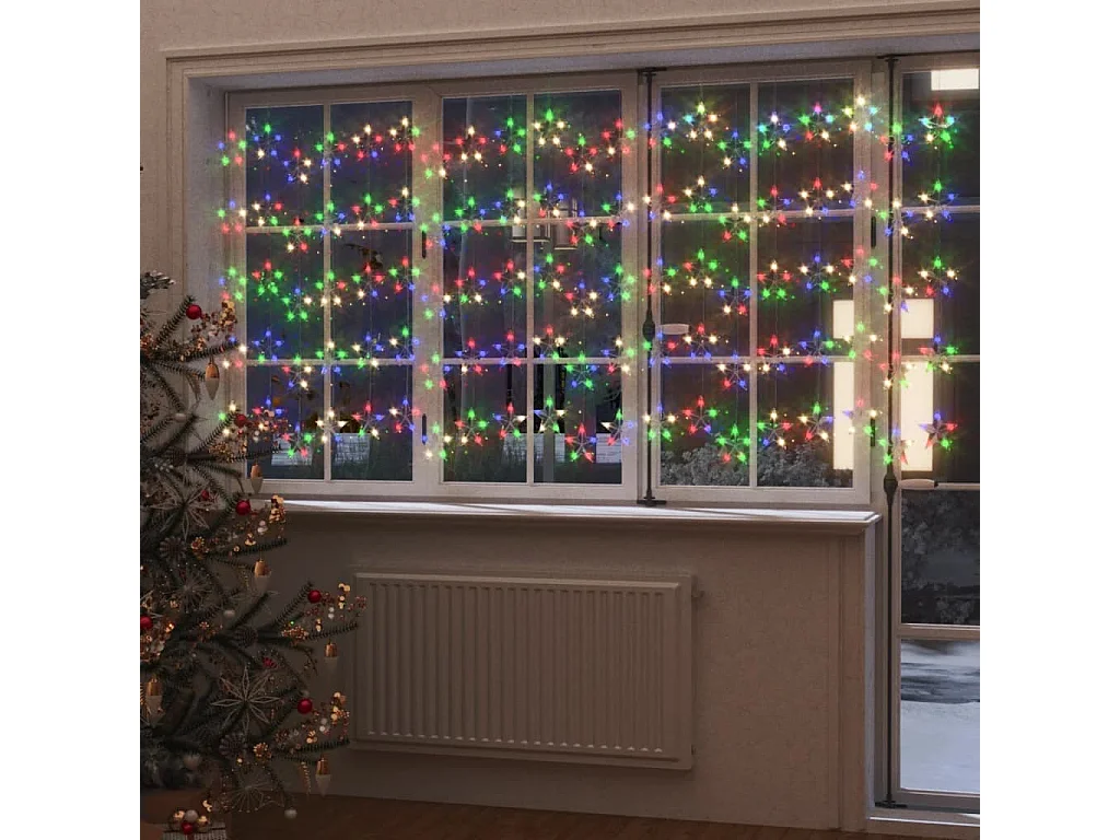 LED Sternenvorhang Lichterkette 500 LED Bunt 8 Funktionen