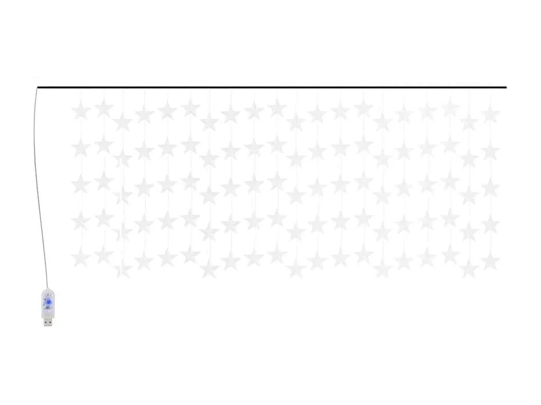 LED Sternenvorhang Lichterkette 500 LED Bunt 8 Funktionen