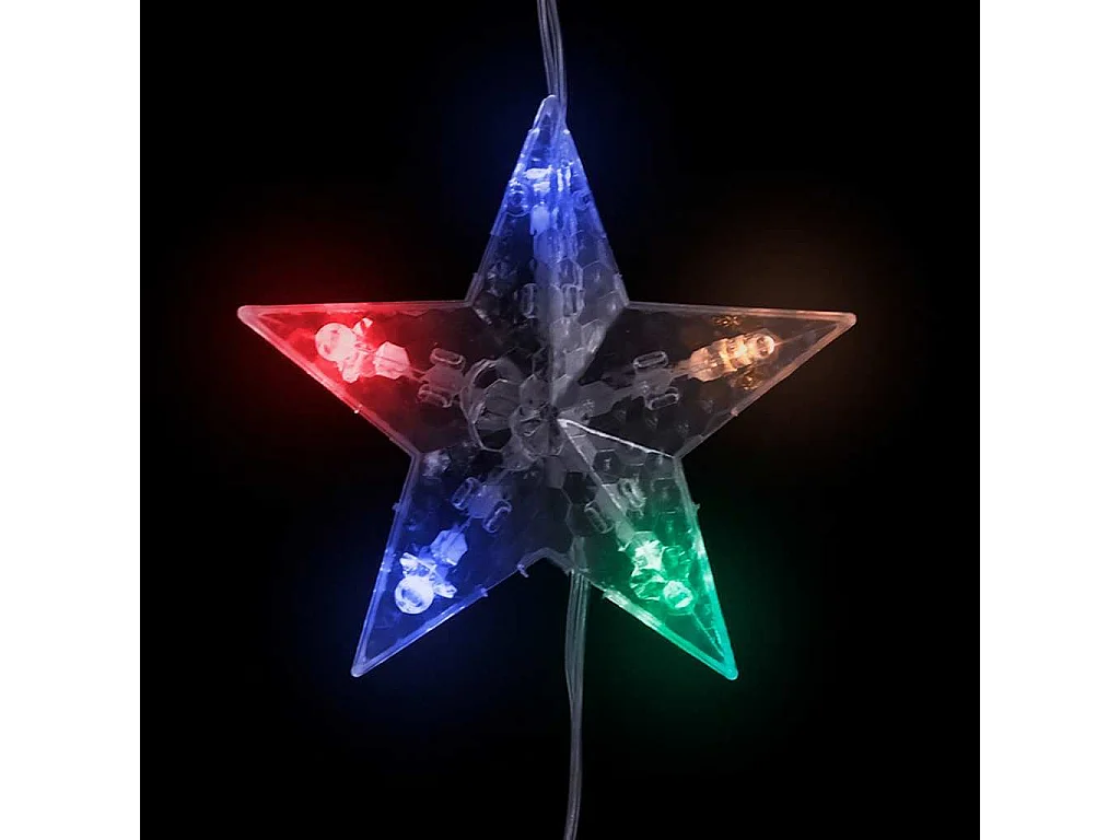 LED Sternenvorhang Lichterkette 500 LED Bunt 8 Funktionen