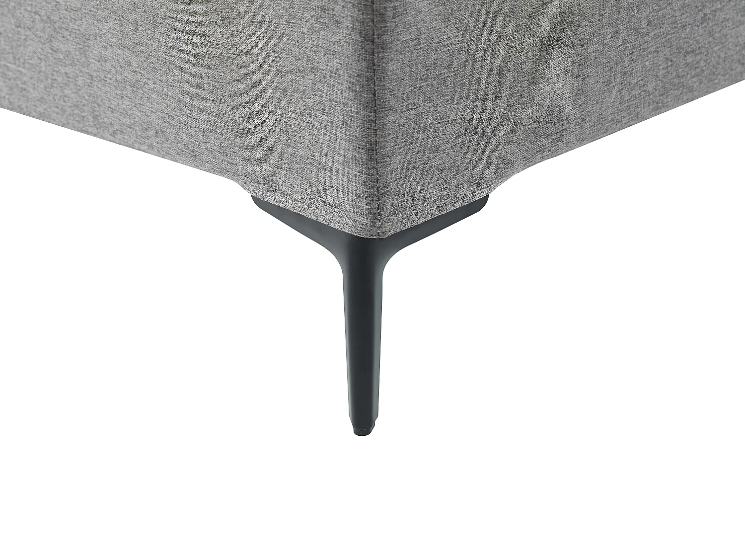 Sommier déco tapissier 180 x 200 cm déhoussable - Gris - ISANI de YSMÉE