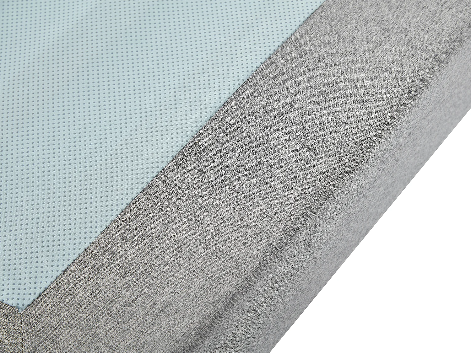 Sommier déco tapissier 180 x 200 cm déhoussable - Gris - ISANI de YSMÉE