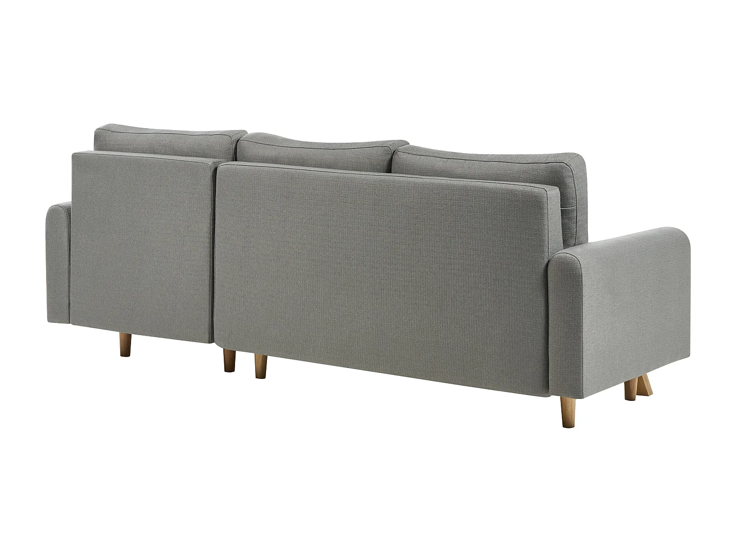 Sofa rozkładana SIRO Szary ze schowkiem dla 3 osób Lewostronny