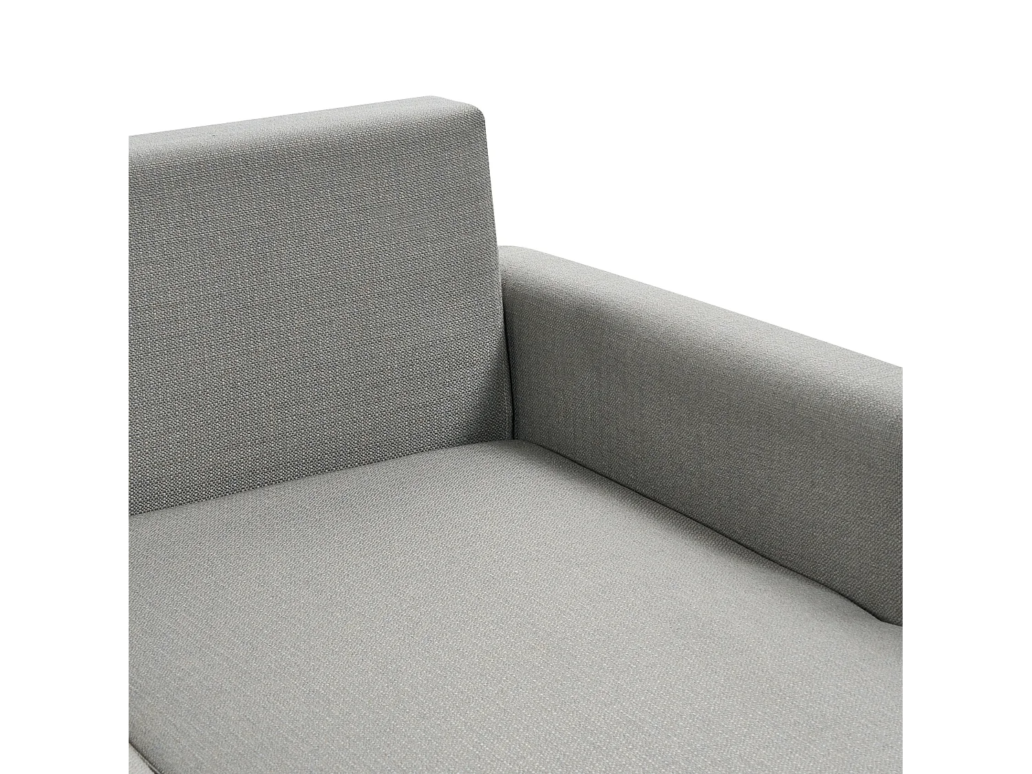 Schlafsofa SIRO Stoff Grau mit Stauraum 3-Sitzer linksseitig