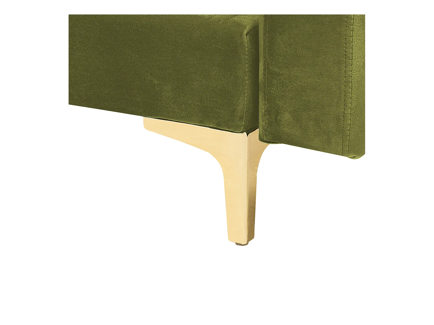 Canapé-lit d'angle modulable 5 places ABERDEEN Velours Vert Côté droit