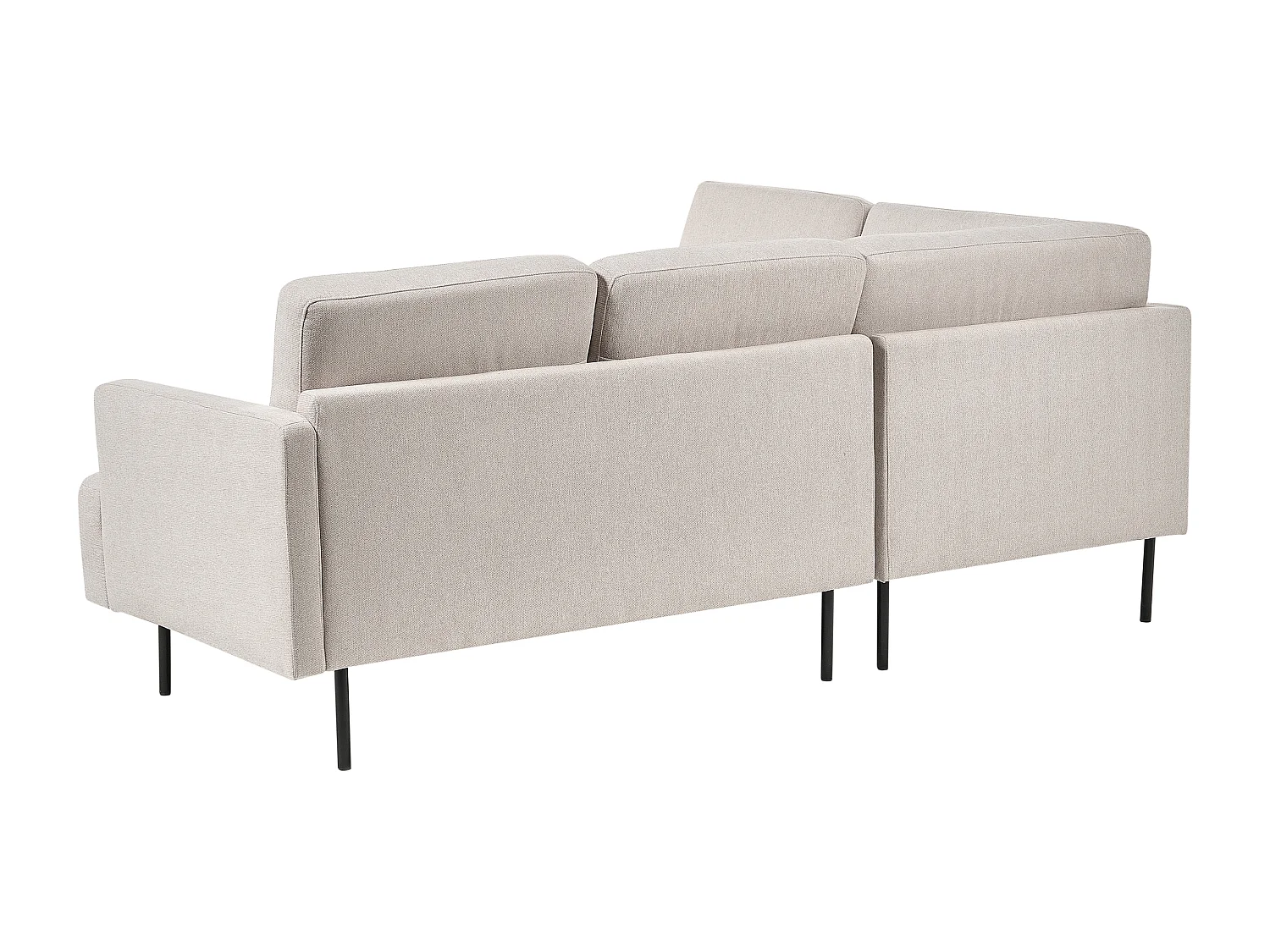 Divano angolare BREDA Tessuto Beige chiaro 4 posti Lato destro