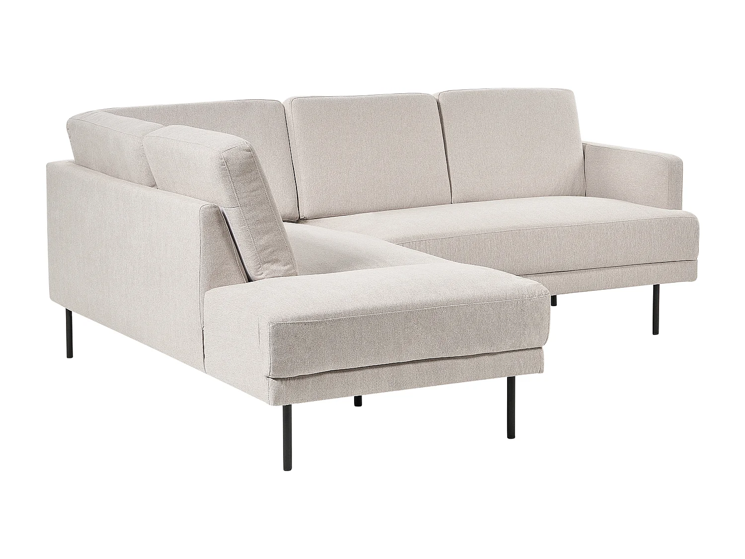 Divano angolare BREDA Tessuto Beige chiaro 4 posti Lato destro