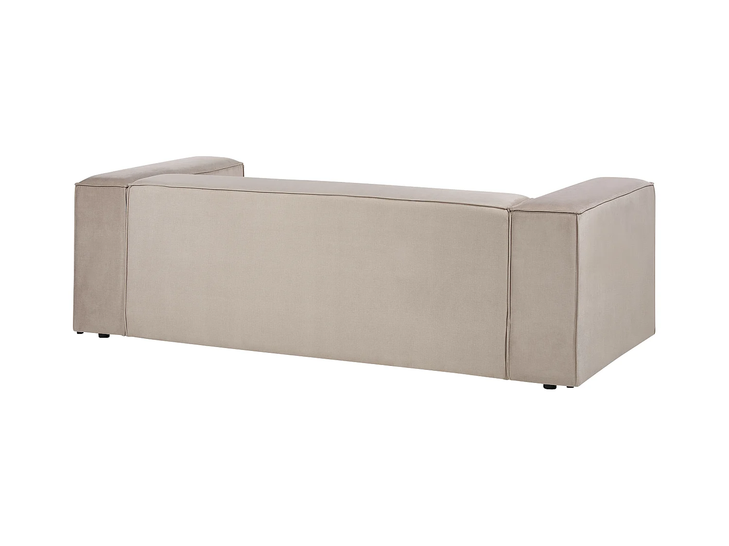 Sofá de canto VERNON Veludo Taupe 2 lugares à direita