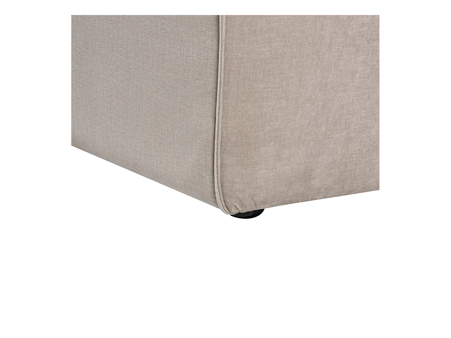 Sofá de canto VERNON Veludo Taupe 2 lugares à direita