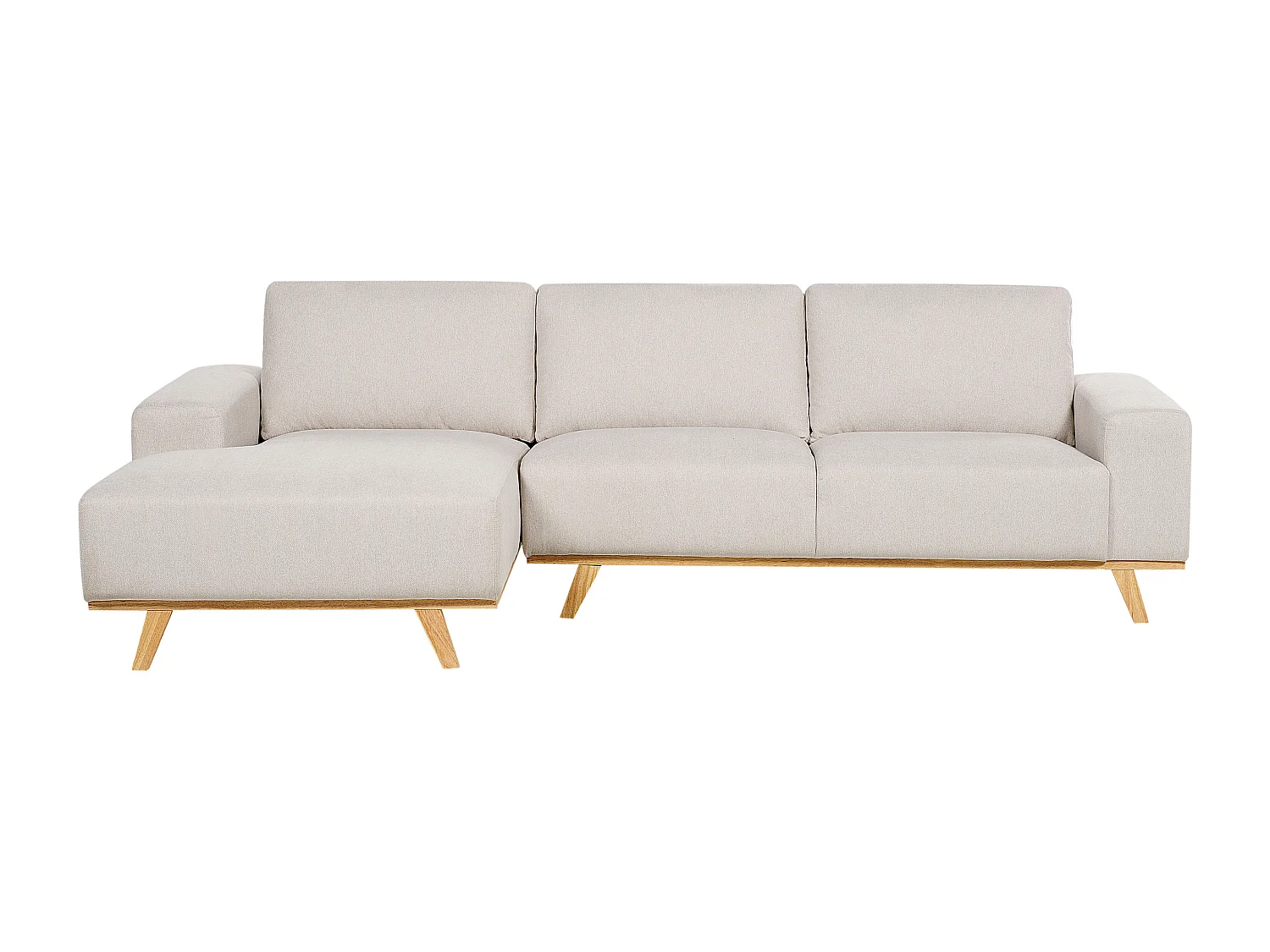 Sofá esquinero NORA Tela Beige 3 plazas Derecha