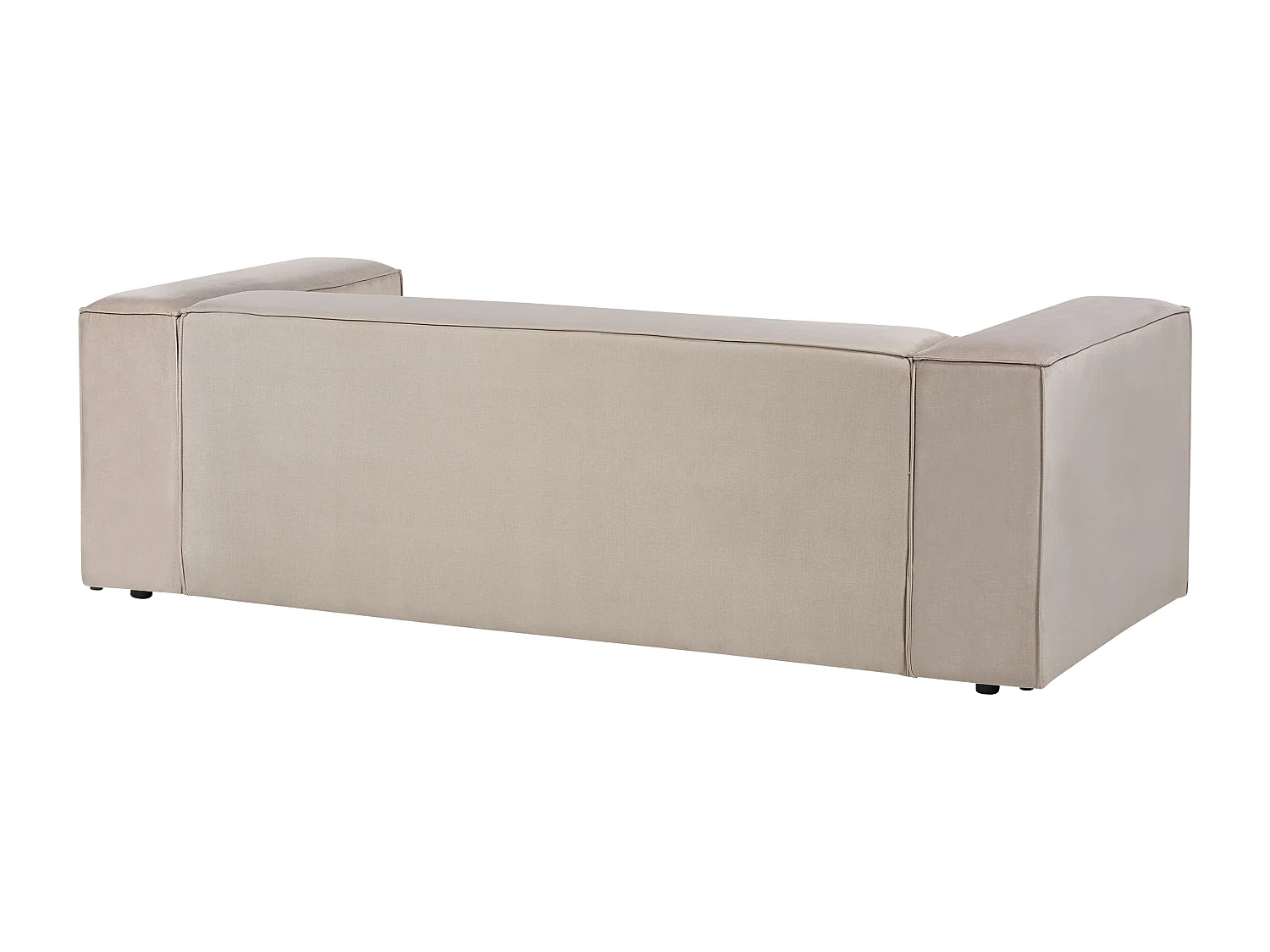 Canapé d\'angle 2 places VERNON Velours Taupe Côté droite