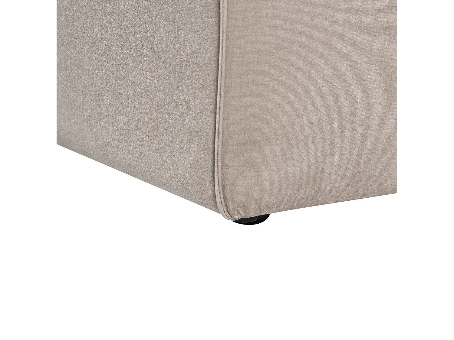 Canapé d\'angle 2 places VERNON Velours Taupe Côté droite