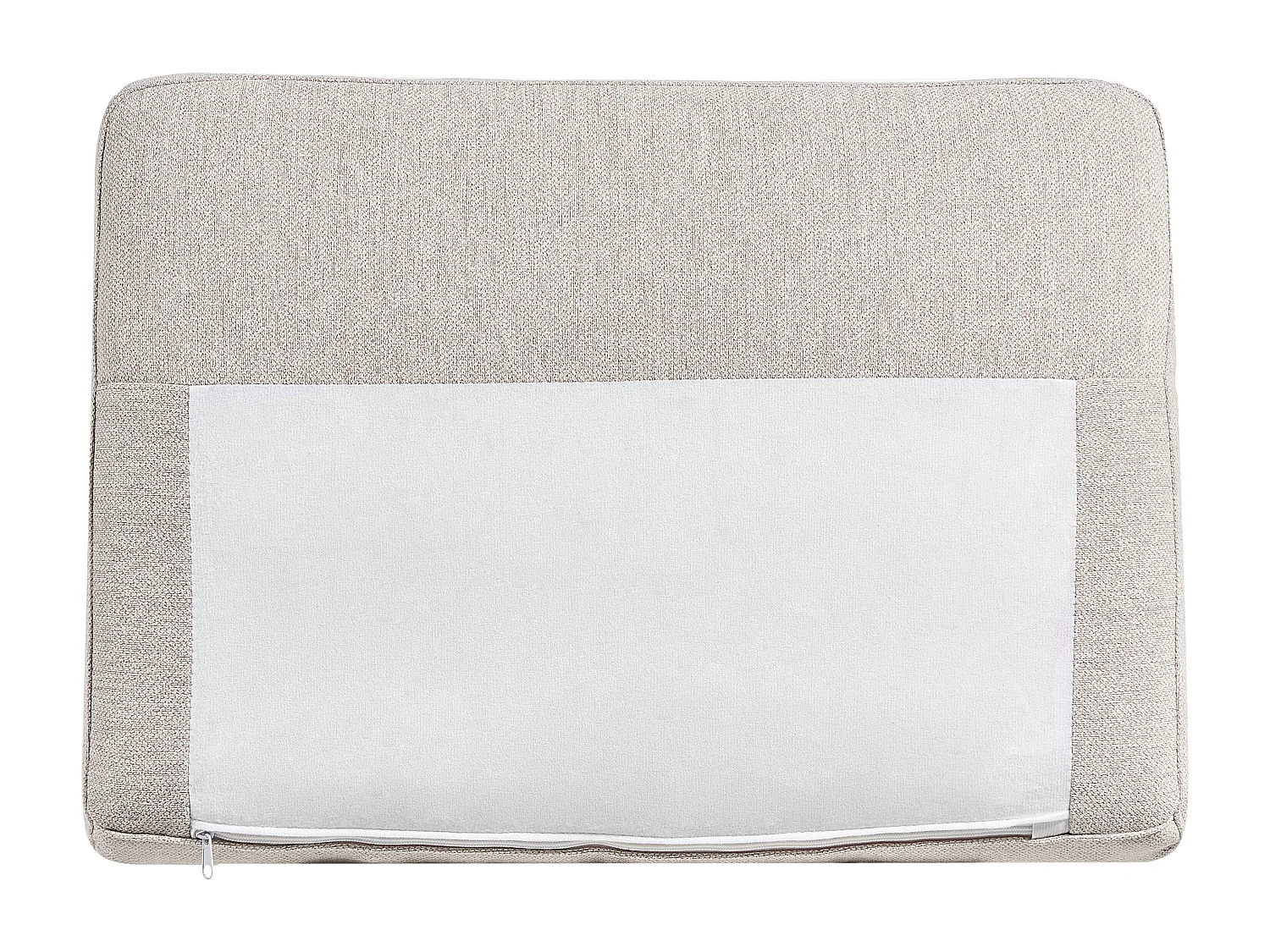 Canapé d'Angle Moderne Beige Côté droite 4 Places avec Pieds en Métal Noir Breda