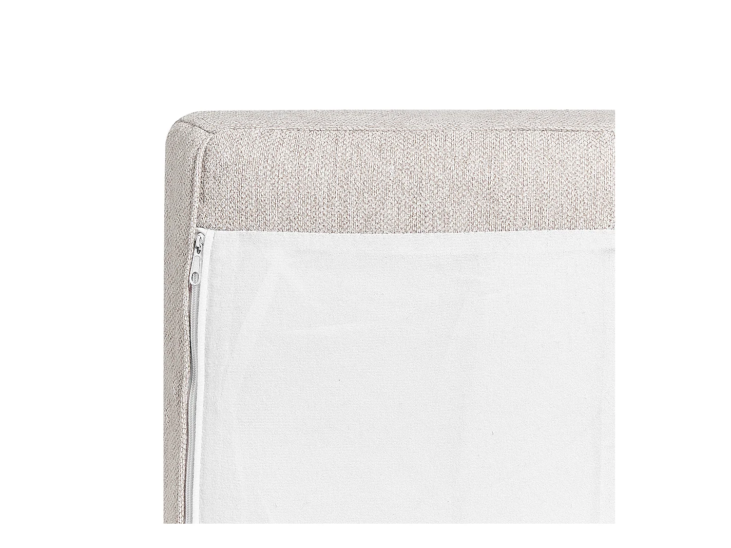 Canapé d'Angle Moderne Beige Côté droite 4 Places avec Pieds en Métal Noir Breda